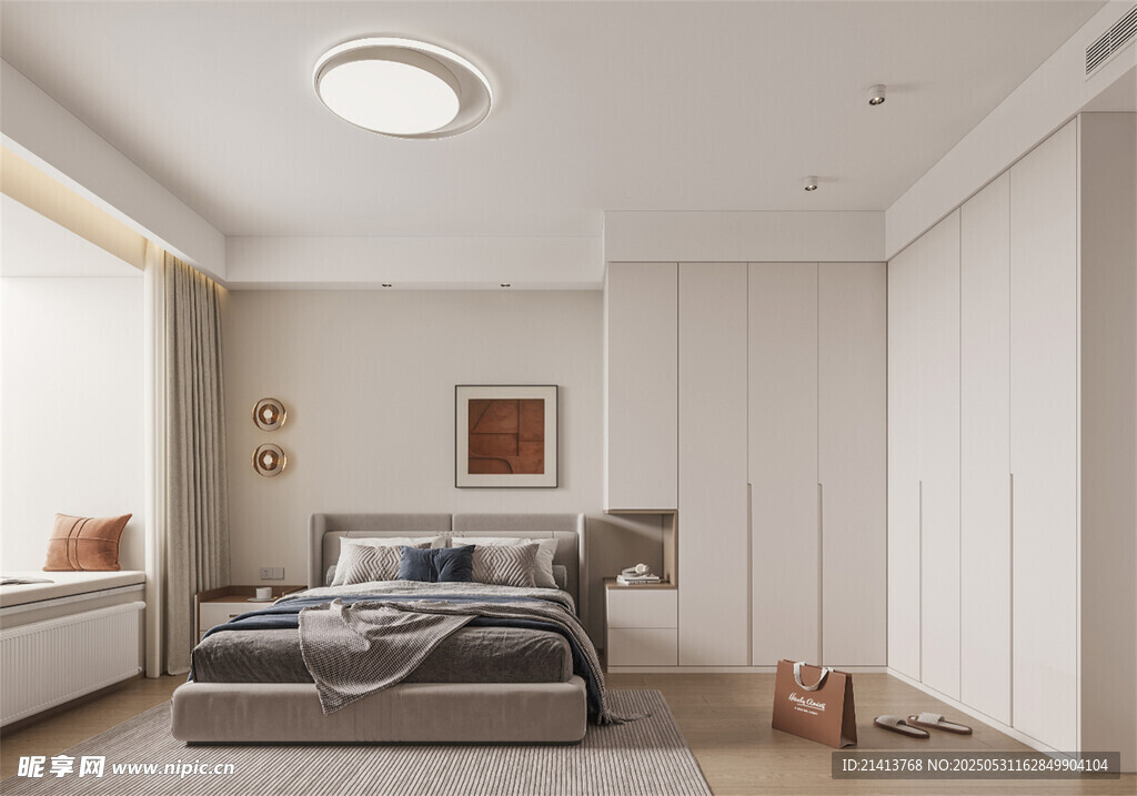 简约现代风卧室室内场景