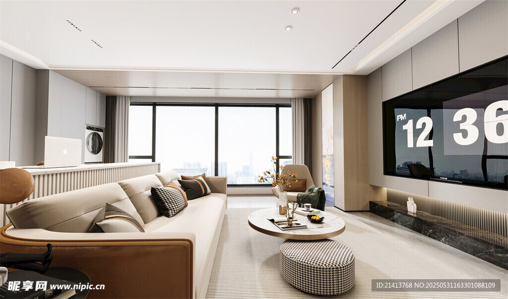 现代简约风客厅室内场景