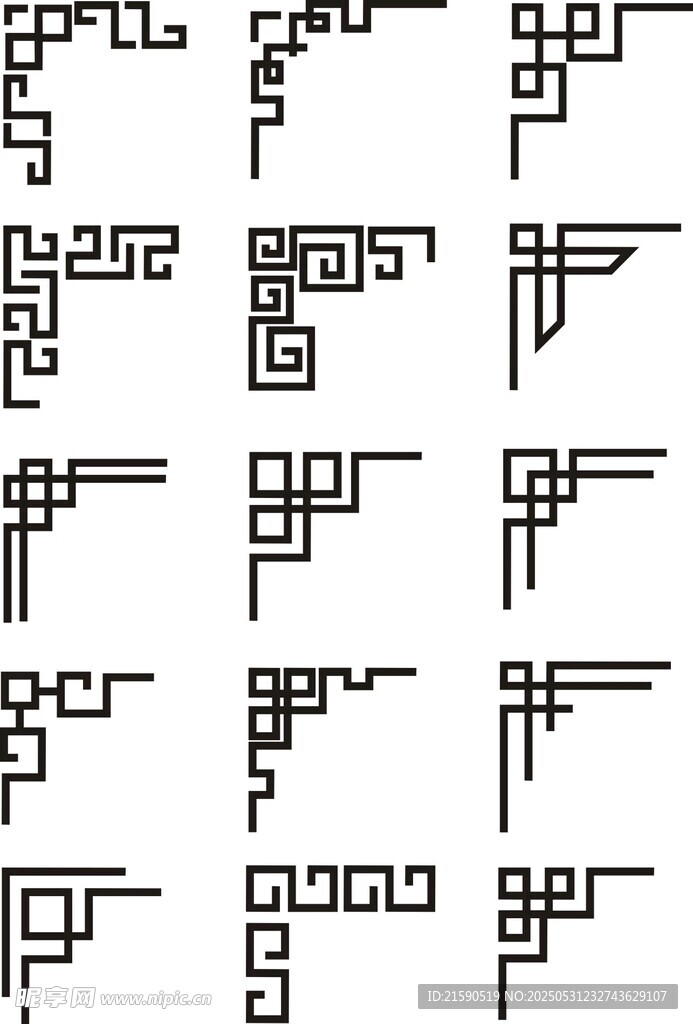 边角纹