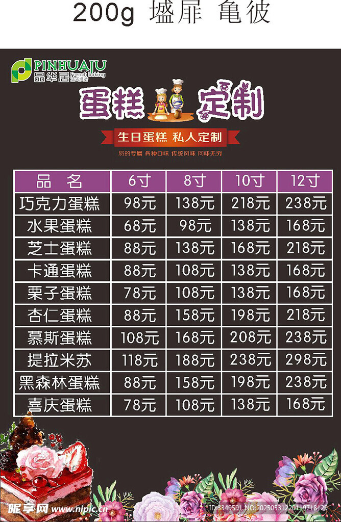价目表