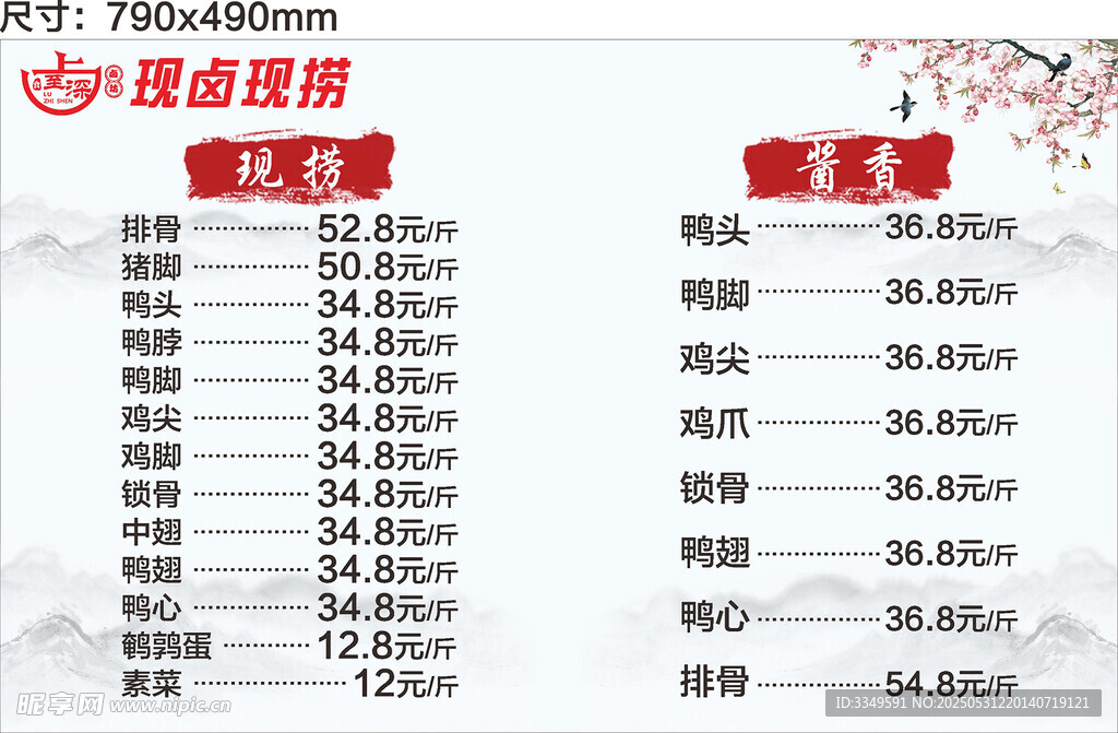 价目表