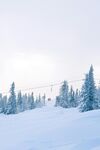 雪覆山林的冬日美景