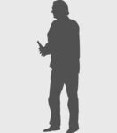 站立演讲人物剪影