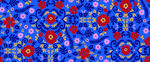 蓝色绚丽花纹图案