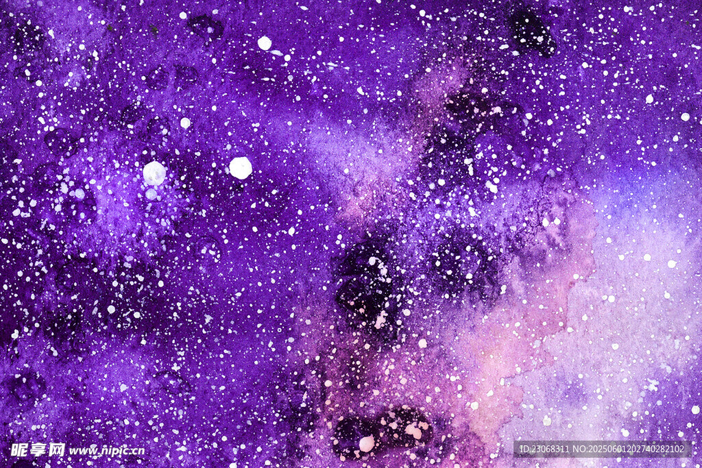 梦幻紫色星空宇宙图景
