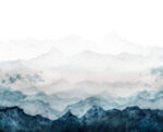 水墨群山云雾缭绕美景