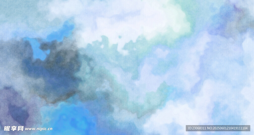 梦幻水彩天空背景图