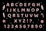 糖果字母数字矢量图