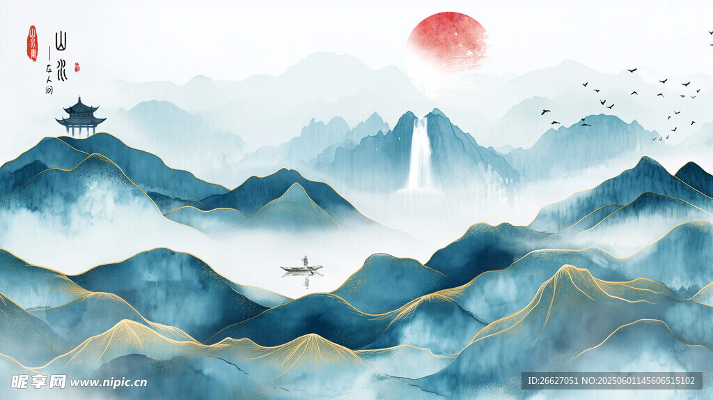 中国风背景海报