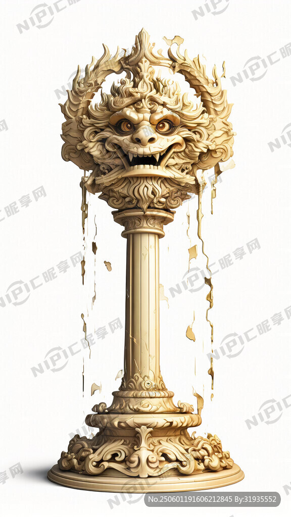 金色盘龙    白底     