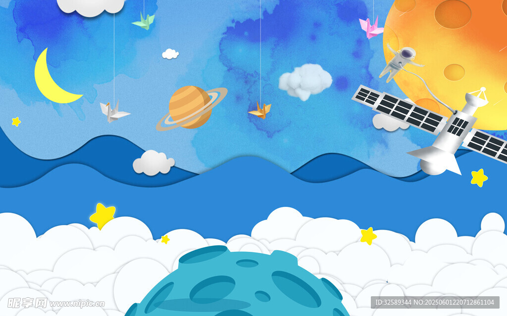 梦幻星空下的奇幻场景