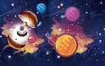 太空奇幻星球卡通场景