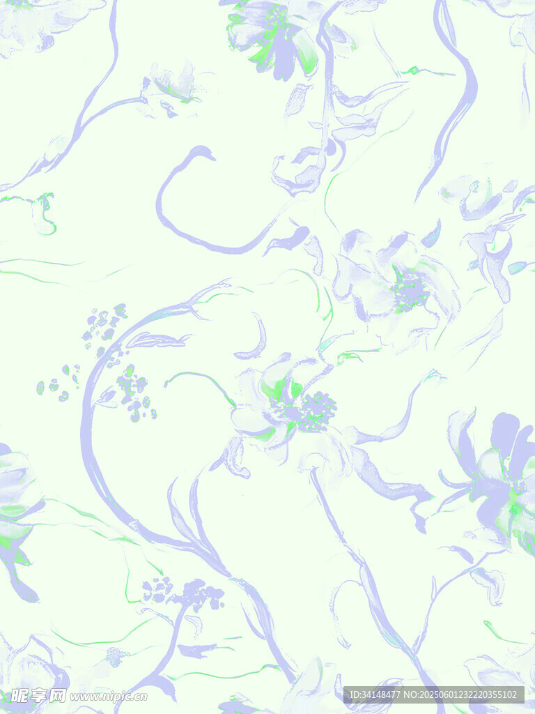淡彩花卉纹理图案背景