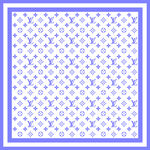 蓝白几何图案装饰画