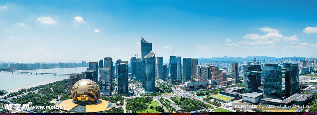 现代都市天际线景观