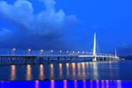 深圳湾大桥夜景璀璨