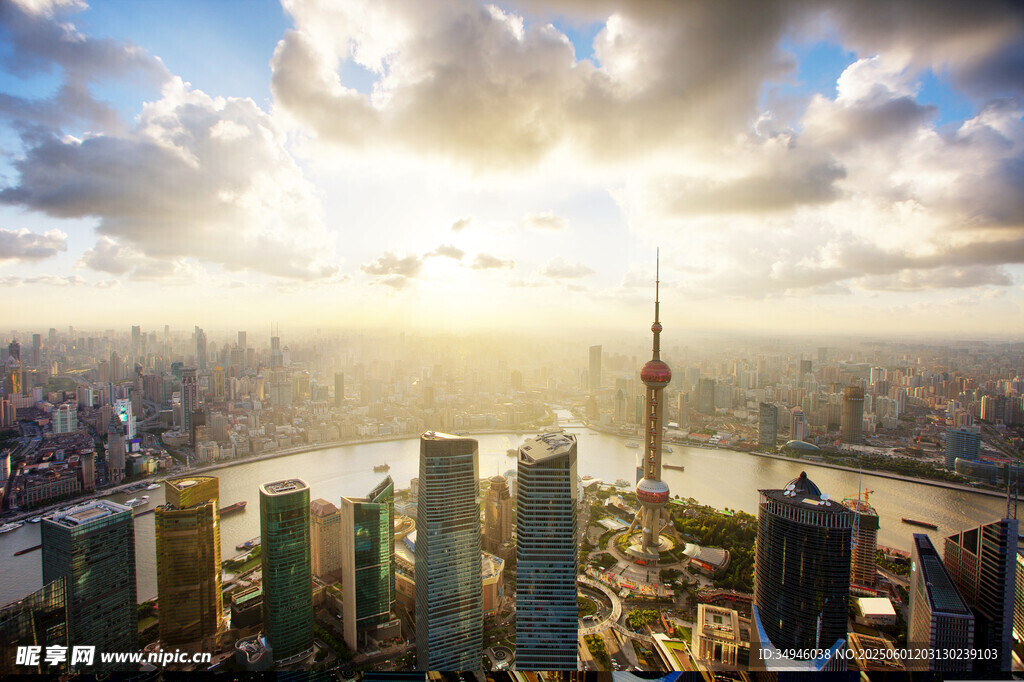 上海城市天际线壮丽景观