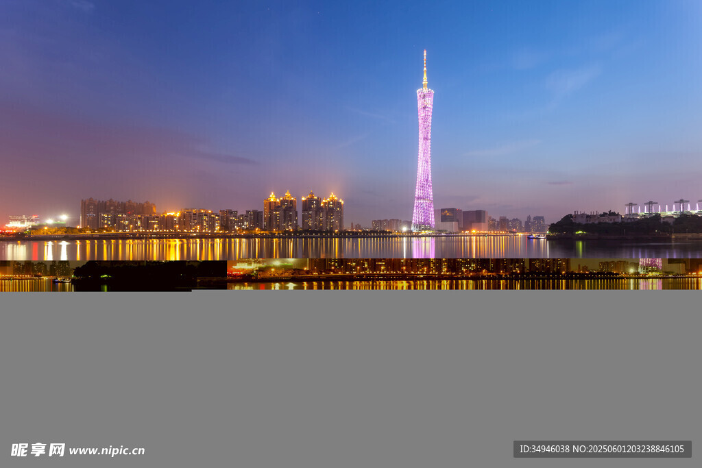 广州塔夜景璀璨迷人