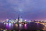 城市璀璨夜景河畔风光
