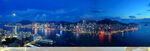 城市夜景璀璨的海滨风光