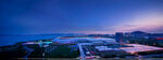 城市海滨夜景俯瞰图