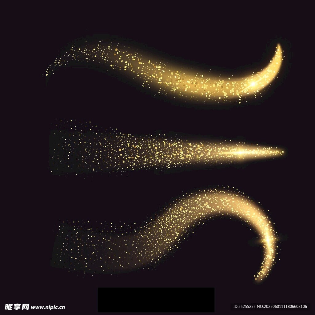 金色闪耀粒子背景