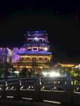 夜晚璀璨古建筑夜景
