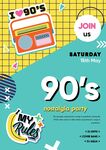 90年代复古派对宣传海报