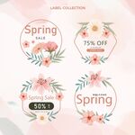 春季花卉促销标签设计