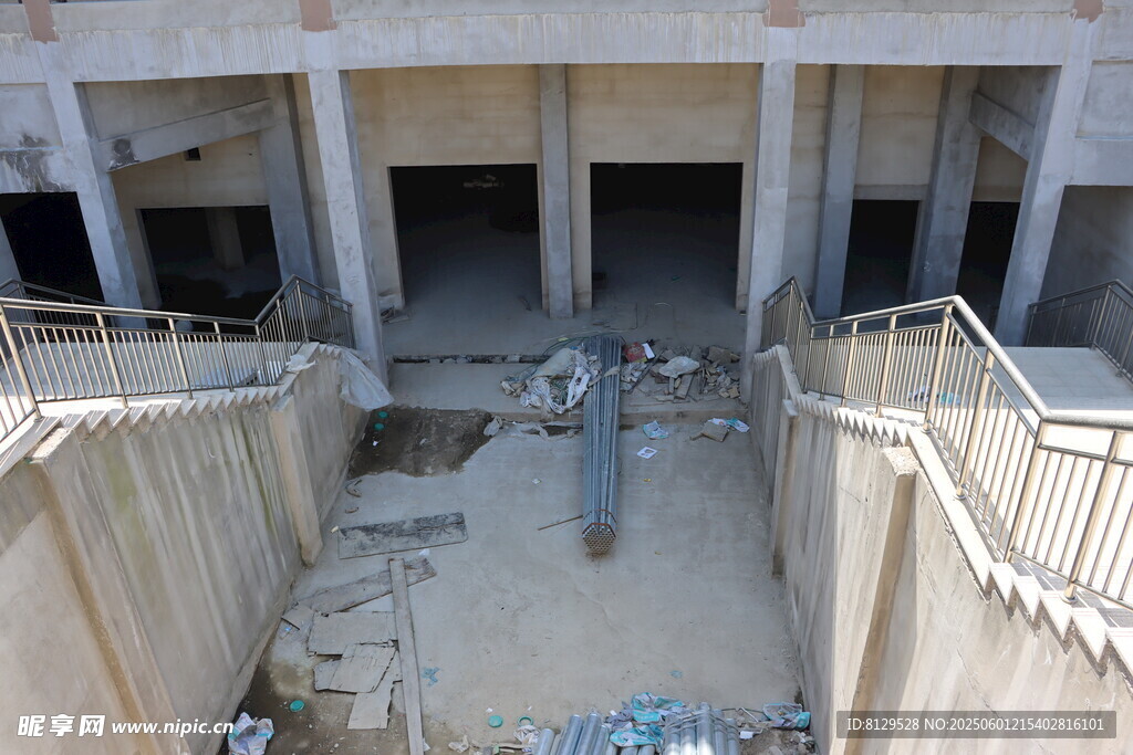室内建筑施工场景