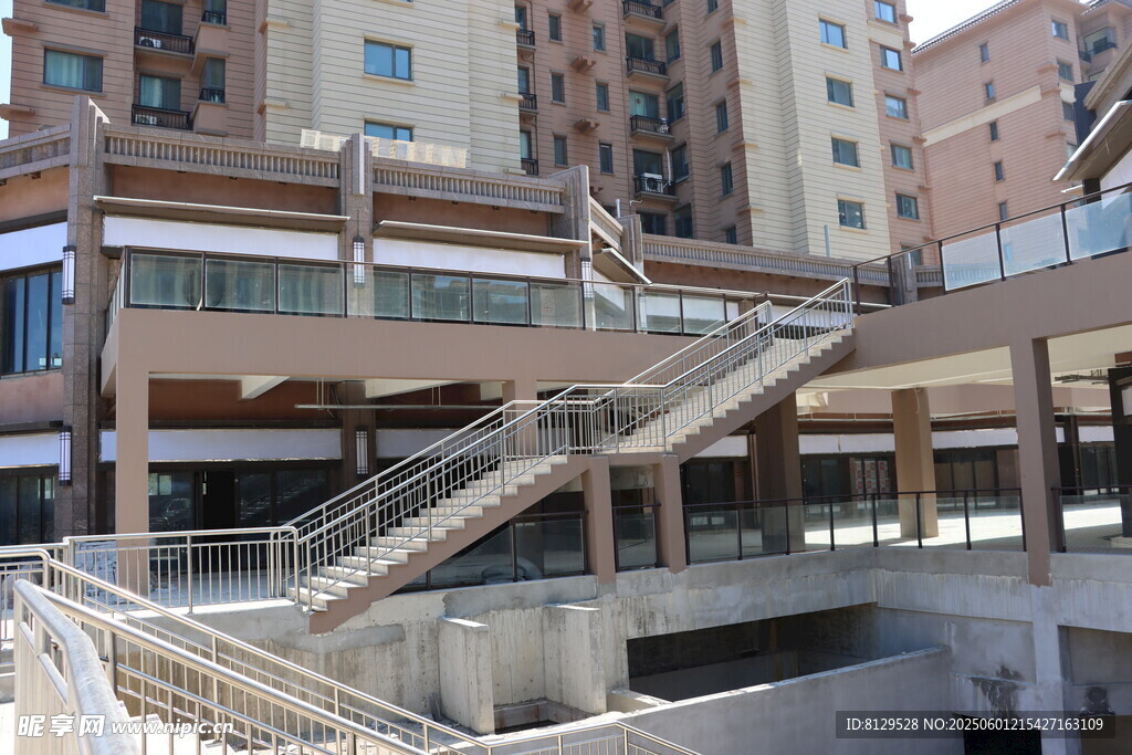 现代建筑户外阶梯景观