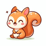 可爱小松鼠卡通形象