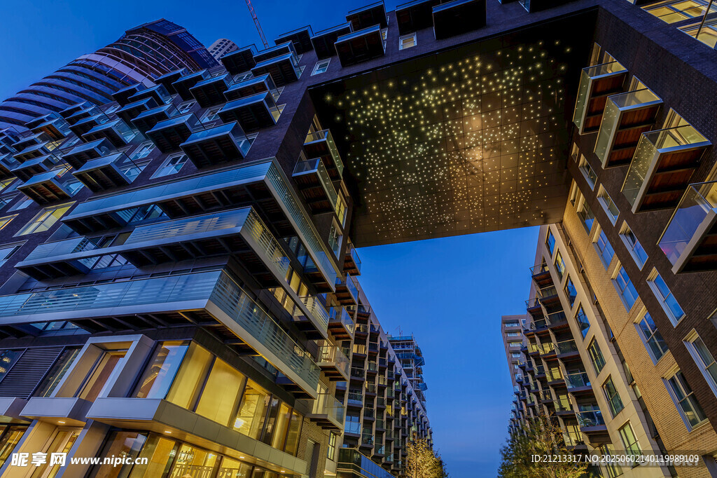 独特建筑外观夜景景观