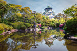 大阪城公园美丽湖景风光