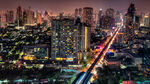 城市璀璨夜景俯瞰图