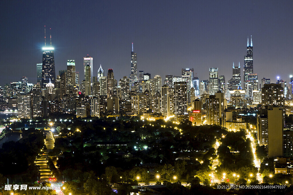 璀璨都市夜景俯瞰图
