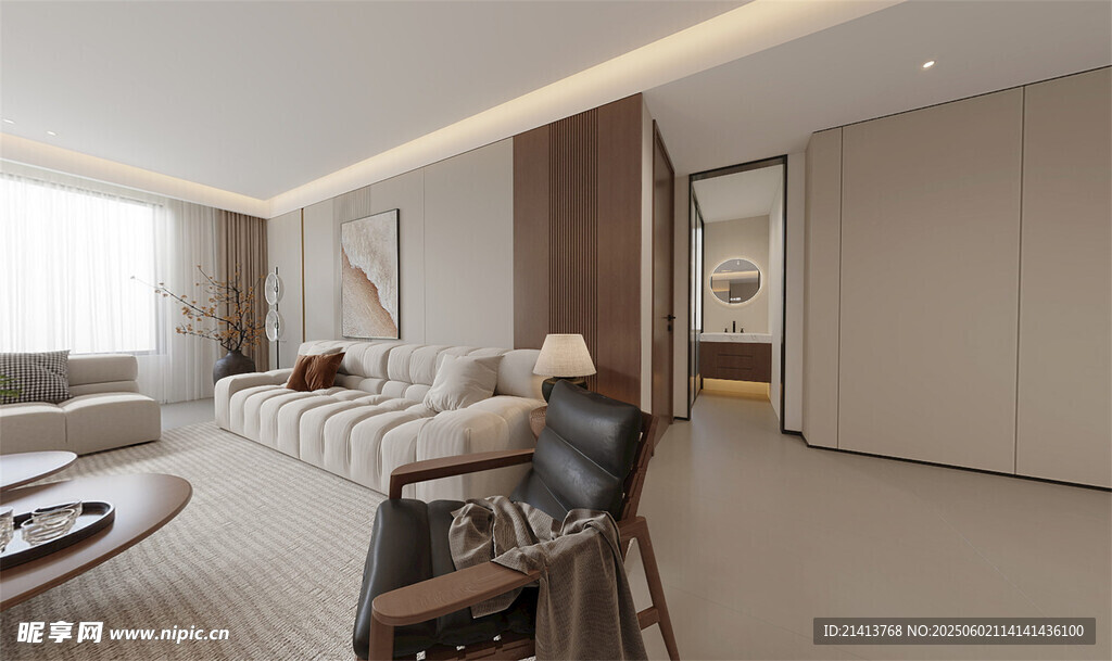 现代简约风客厅室内场景