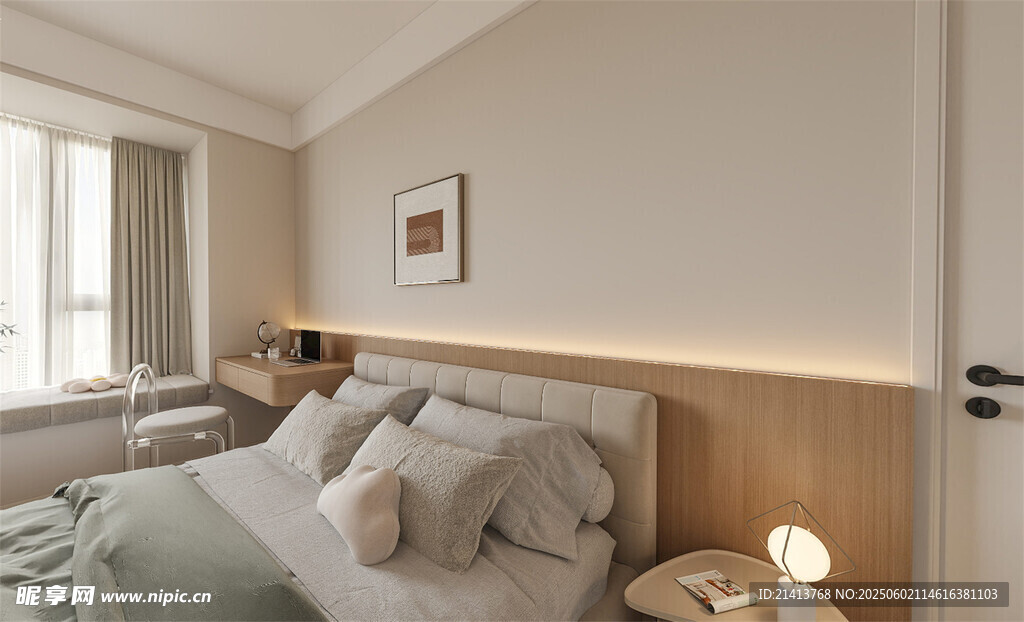 简约温馨卧室室内场景