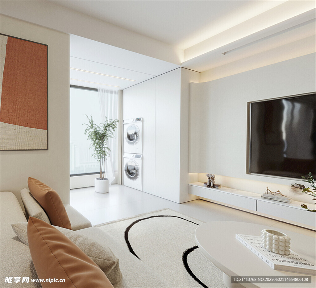 现代简约风客厅室内场景