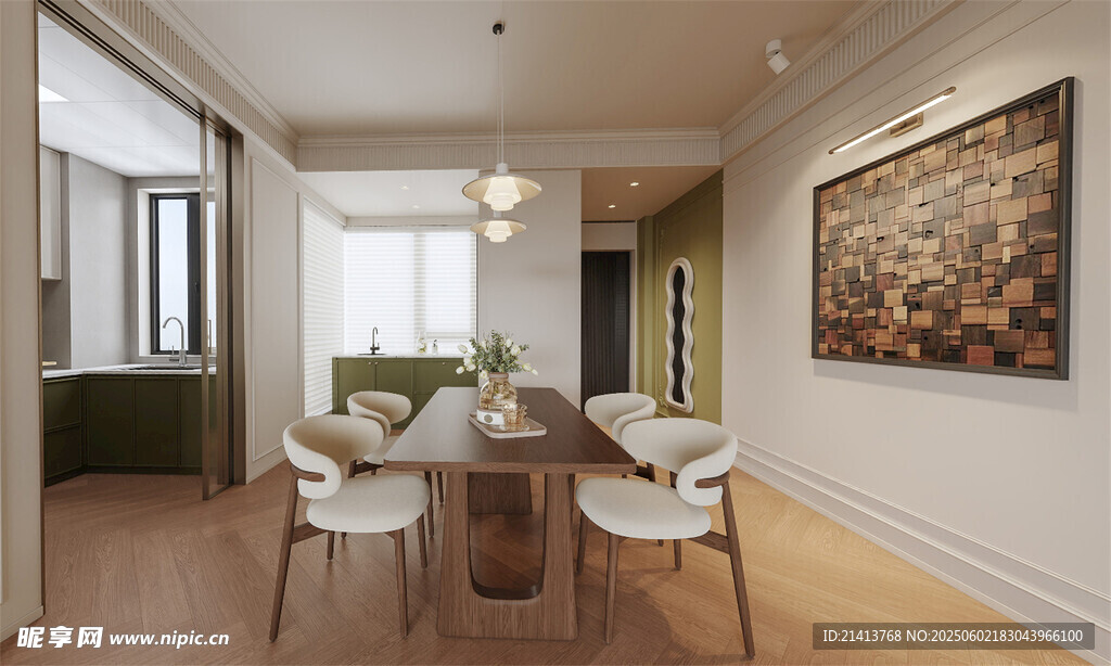 现代简约风餐厅室内场景