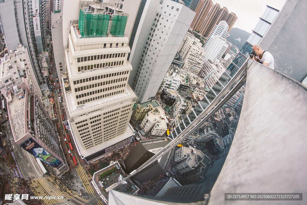 俯瞰城市高楼建筑景观