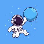 太空漫步的可爱宇航员