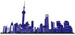 上海城市天际线剪影