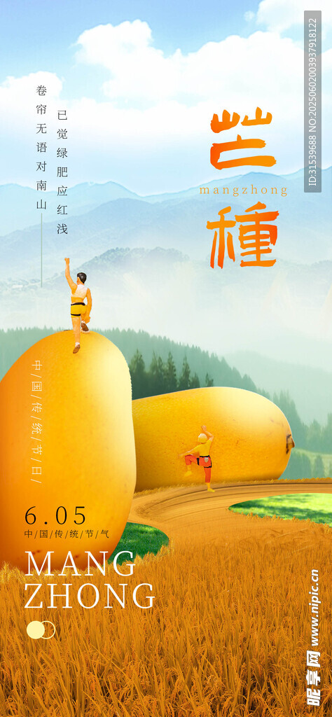 芒种二十四节气合成地产国风意境