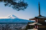 富士山 日式建筑美景
