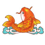 吉祥锦鲤跃于云间