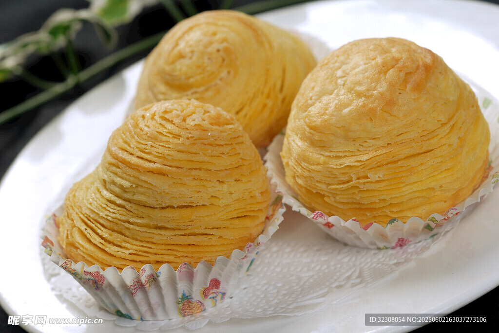 美味千层酥点心展示