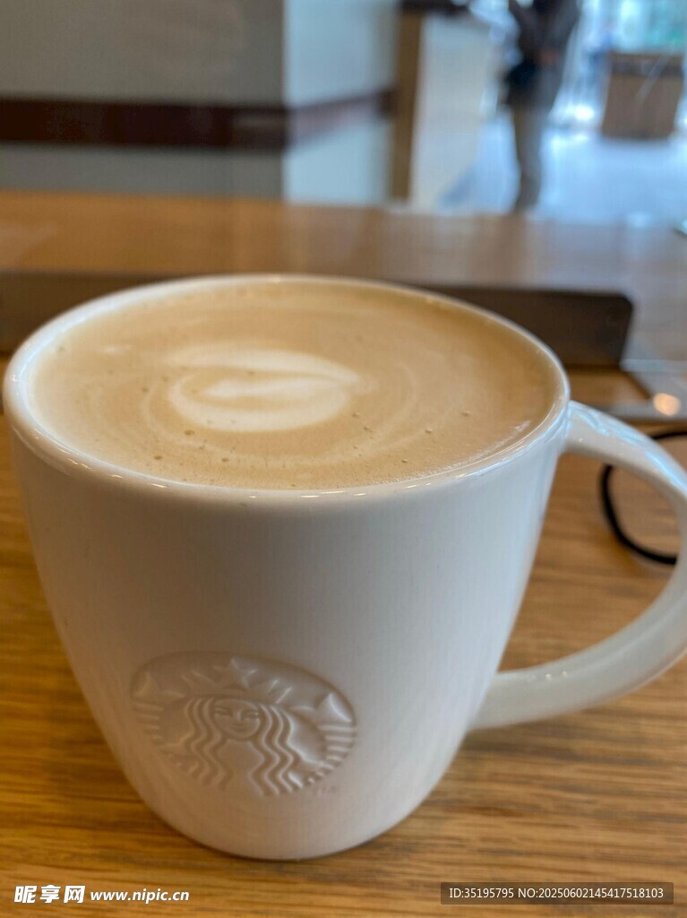 星巴克咖啡拉花特写