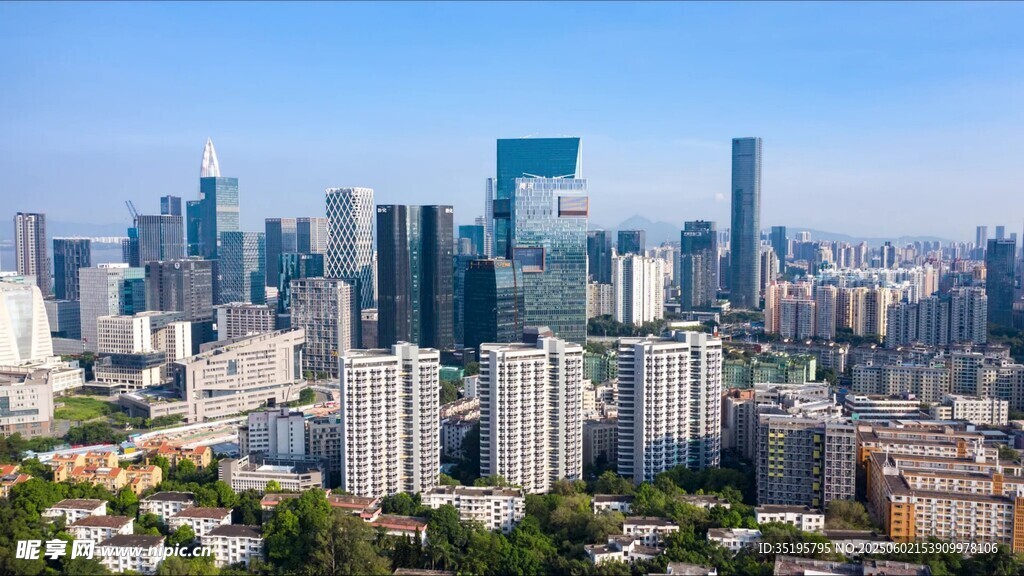 繁华都市天际线景观