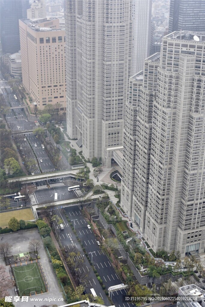 城市高楼景观俯瞰图